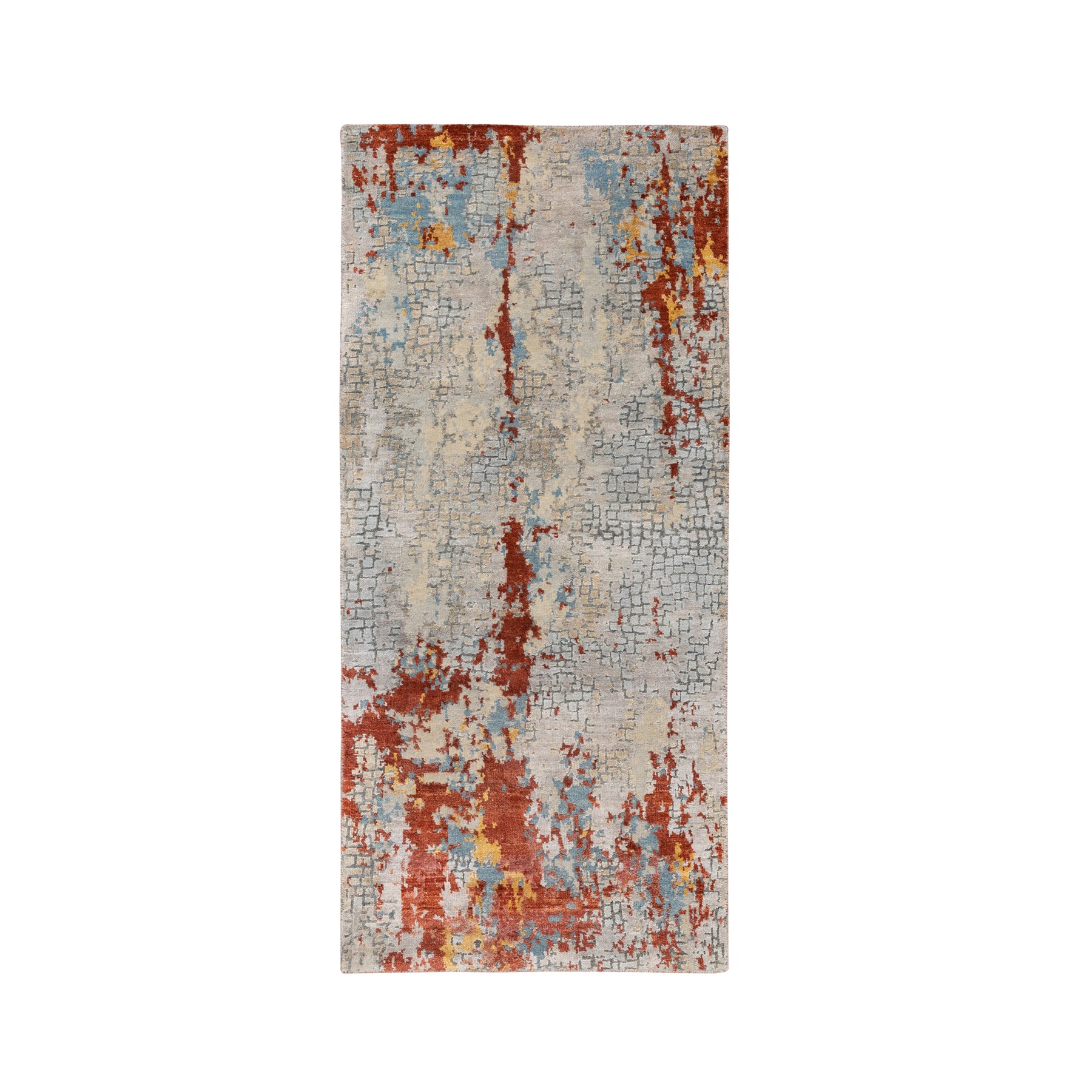 Modern & Contemporary Silk Hand-Knotted Area Rug 2'6